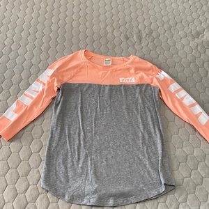 Victoria secret/pink baseball tee